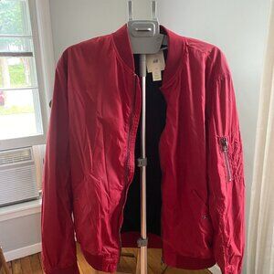 H&M Men's Bomber Jacket in Red Sz M